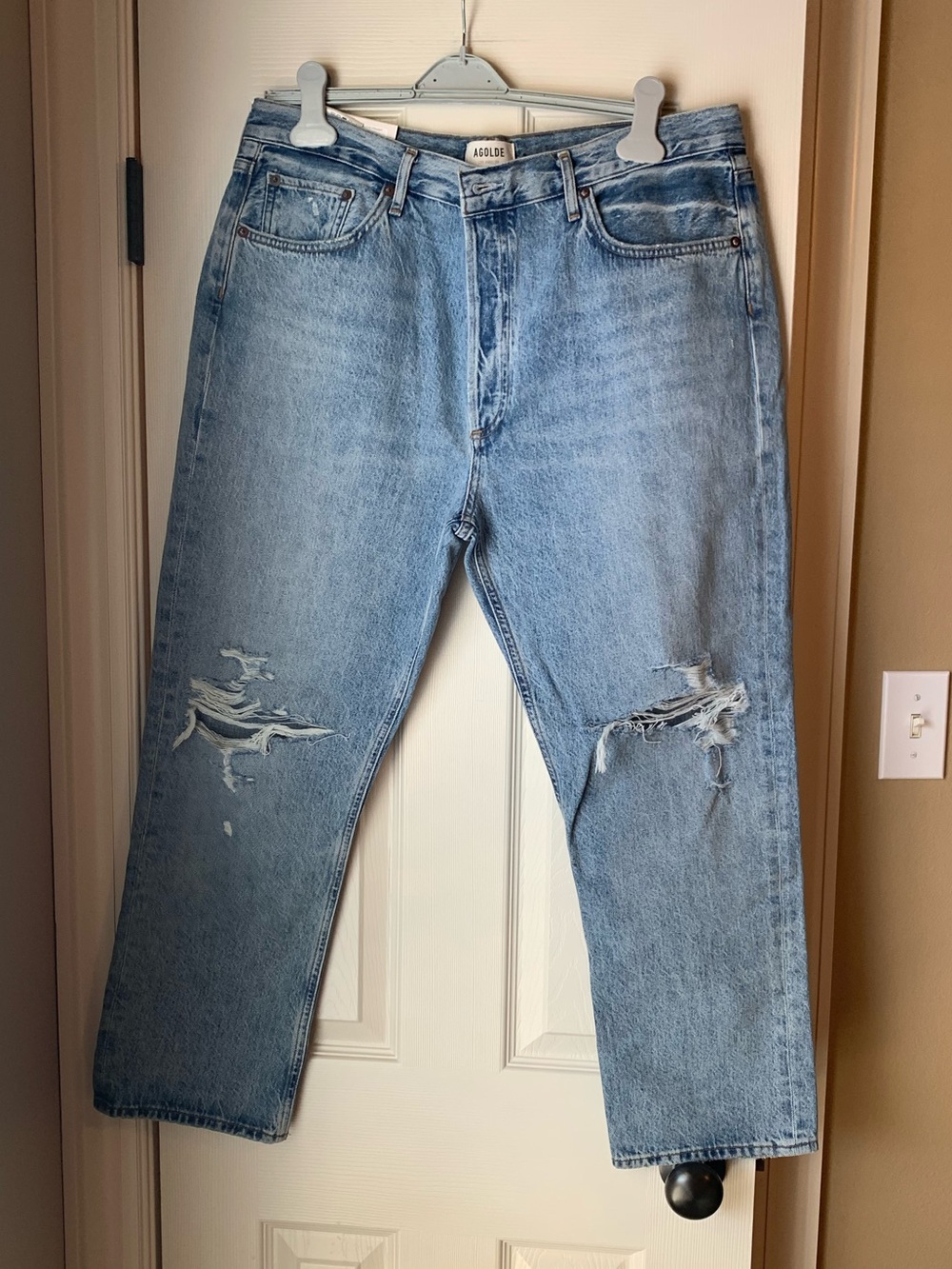 NWT - Agolde - Riley High Rise Crop Straight - Size 34